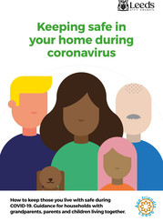 Front cover of 'Keeping safe in your home during coronavirus' booklet