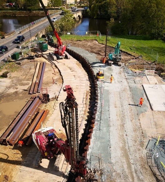Sheet piling installation