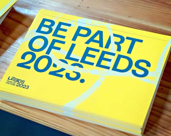 Colourful text reads: "Be part of Leeds 2023."