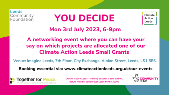 Climate Action Leeds 'You Decide' event flier