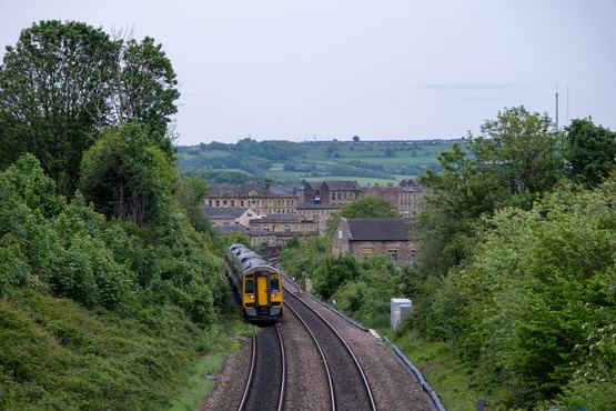 A train on tracks in Yorkshire