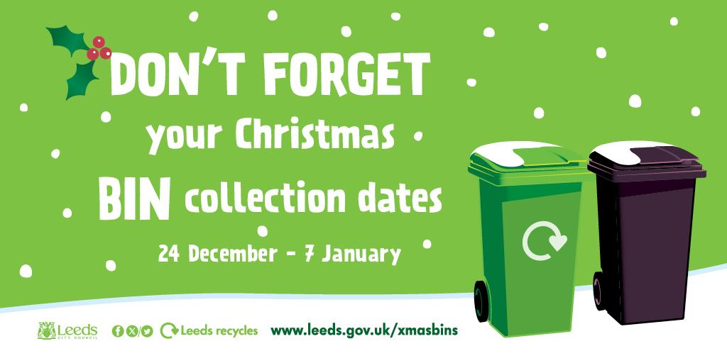 Don't forget your Christmas bin collection dates