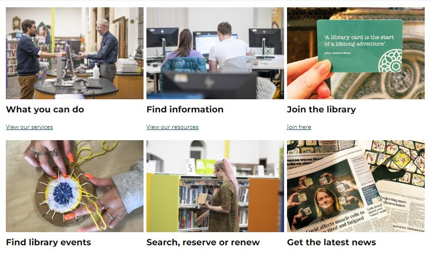 Leeds Libraries website