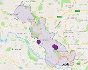 Map of Headingley, Hyde Park,  Little London & Woodhouse, Weetwood