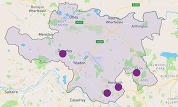 Map of Adel & Wharfedale, Guiseley & Rawdon, Horsforth, Otley & Yeadon