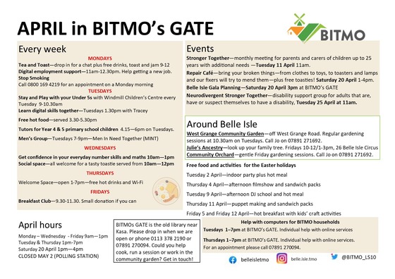 BITMO's GATE programme April 2024