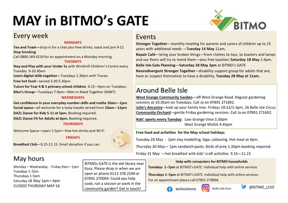 GATE programme for May