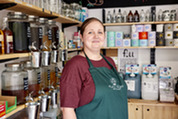 An entrepreneur in her coffee shop