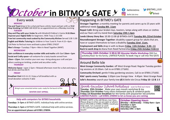 October BITMO's GATE programme