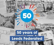 Graphic with 50 in the middle