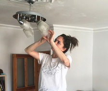 changing lightbulb