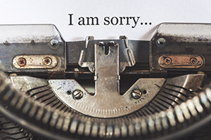 Typewriter apology