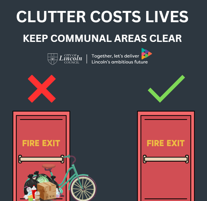 Fire Safety Image - Do Not Block Communal Areas 