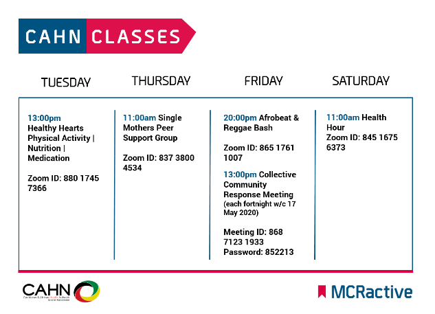 MCRActive CAHN events