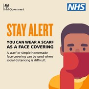 Stay Alert - you can wear a scarf as a face covering