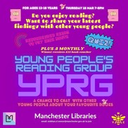 Young persons reading group poster