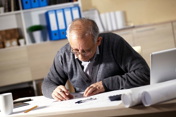 Older person at work