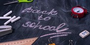 back to school on chalkboard