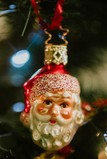 Father Christmas bauble on tree