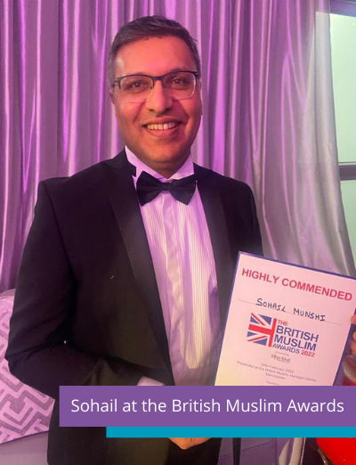 Chief Medical Officer, Dr Sohail Munshi pictured with his award
