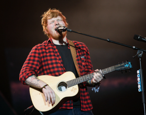 Ed Sheeran performing