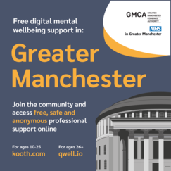 promotional image for Kooth and Qwell