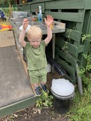 Boy doing Forest Garden activity