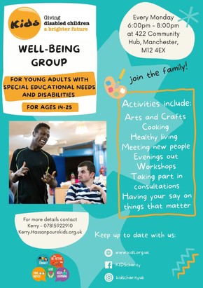 Poster for wellbeing group