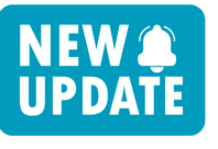 New update in text on a white background