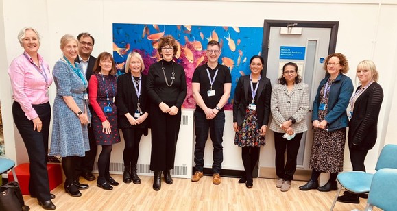 Lord-Lieutenant of Greater Manchester pictured with the staff of the Coral Suite