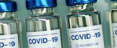 Bottles of COVID-19 vaccine
