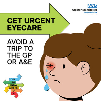 Poster for urgent eye care service