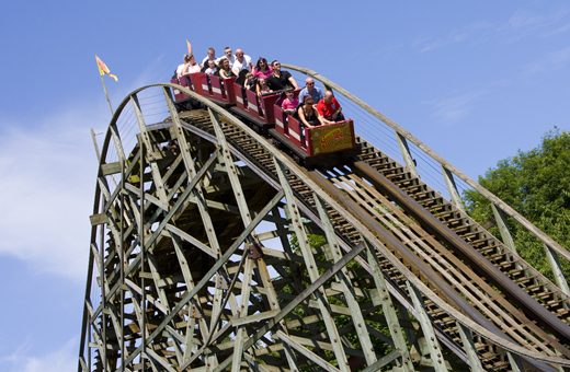 Roller coaster at Gulliver's World