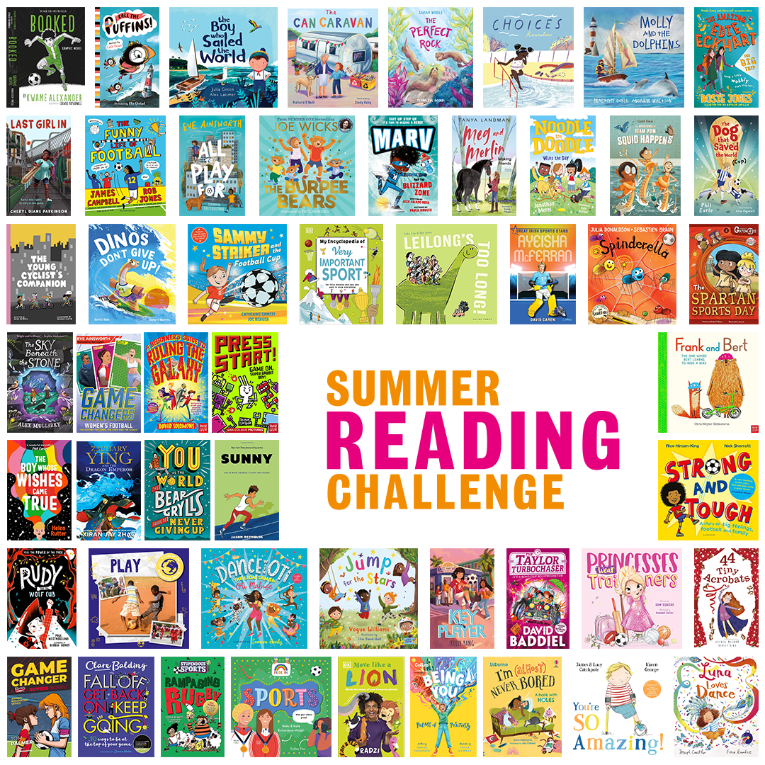 Composite photograph of Summer Reading Challenge book covers