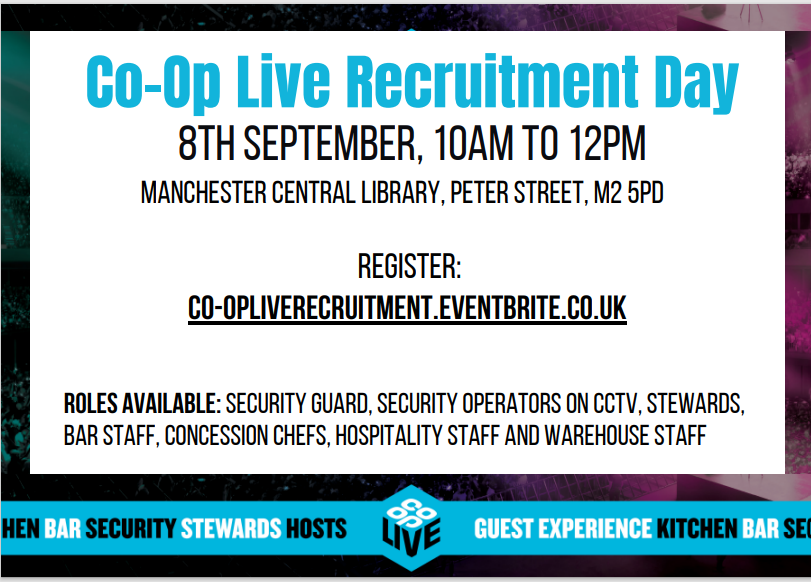 Co-op live recruitment day poster 