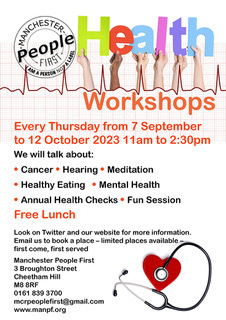 Health workshops poster