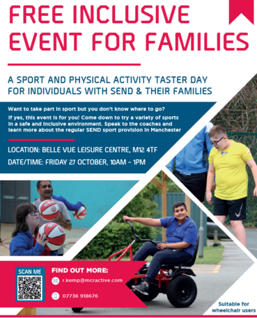 SEND sports taster day poster