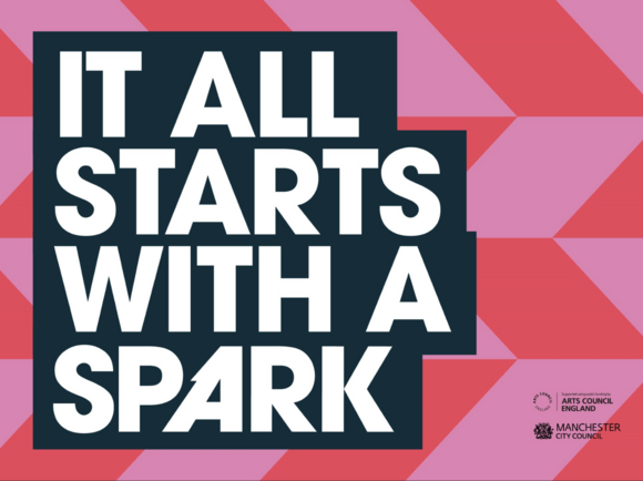 Poster image of the 'It all starts with a spark' campaign.