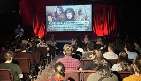 People watching a film at GRUB cinema