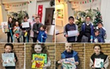 Photo Collage of Christmas Book gifting recipients