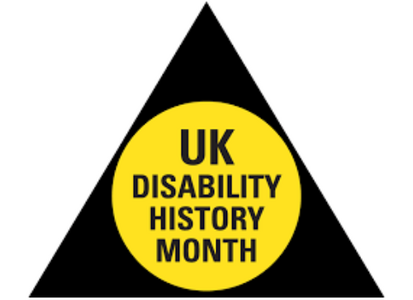 A copy of the Disability History Month logo