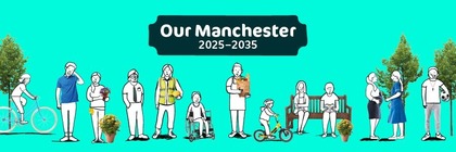 Our Manchester image with lots of cartoon people