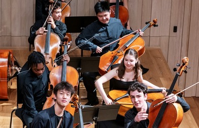 Chetham music students in the orchestra