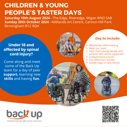 Back Up taster day poster