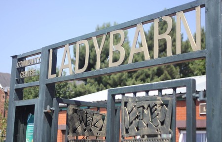 Ladybarn Community Hub sign