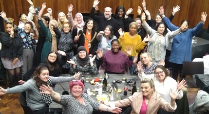 Gathering of people at 10th anniversary of Manchester Parent Champions