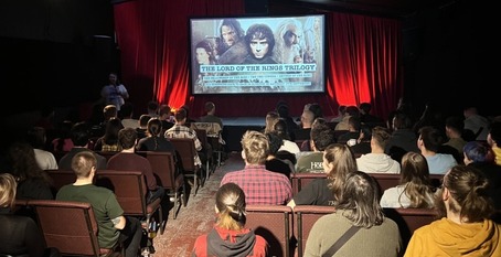 people watching a film at GRUB cinema