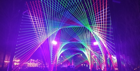 Light effects at festive light trail