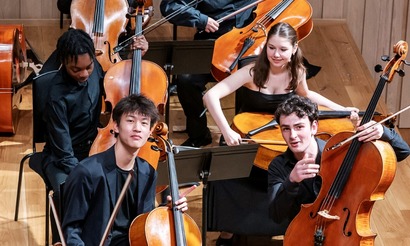 Young people playing in orchestra