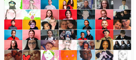 Collage of young carers